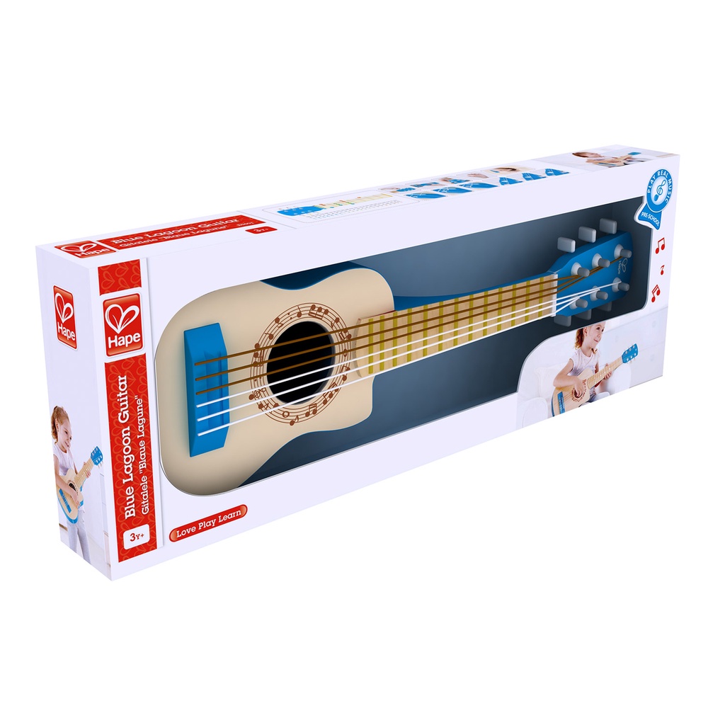 Hape -Blue Lagoon Guitar กีตาร์เด็ก เครื่องดนตรีสำหรับเด็ก (3y+)