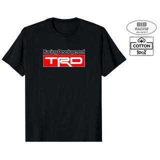 เสื้อยืดผ้าฝ้ายพิมพ์ลายขายดี สตรีทแฟชั่น เสื้อยืด Racing Sport [BLACK] [COTTON 100%] [TRD RACING DEVELOPMENT]คอกลม