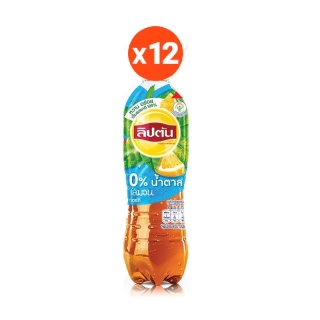 Lipton ลิปตัน ซีโร่ เลมอน ขวด ขนาด 445 มล. (แพ็ค 12)