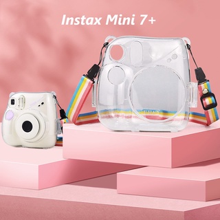 Cancer309 เคสกระเป๋าใส่กล้อง Pp คริสตัลใส พร้อมสายคล้องไหล่ ปรับได้ สําหรับ Instax Mini 7+