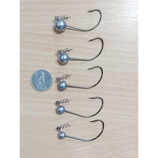 หัวจิ๊กเหยื่อยาง หัวจิ๊กกลม หัวจิ๊กปลายางแบบมีตัวล็อก jig head/Screw-Loc //1ห่อบรรจุ 1อัน