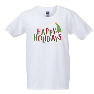 คอลเลคชั่นคริสต์มาส เสื้อยืด Happy Holidays ของขวัญวันคริสต์มาส เสื้อยืดเกรดพรีเมี่ยม Christmas Collection