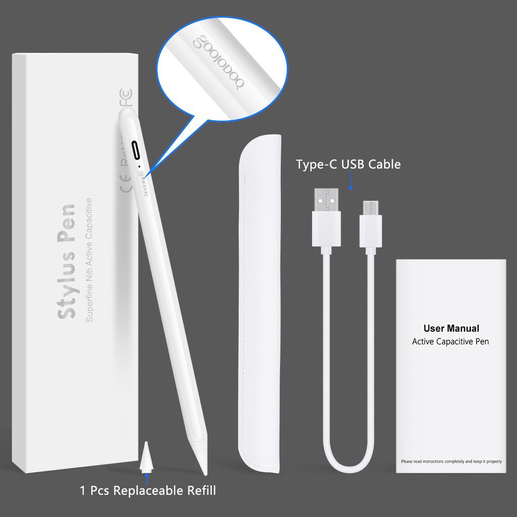 Stylus Pen /ปากกาสไตลัส /ปากกาทีชสกรีน 10th Gen สำหรับ iPad Gen 7 / Pro 11 12.9 2018 2020 Air 10.5 Mini 5 2019