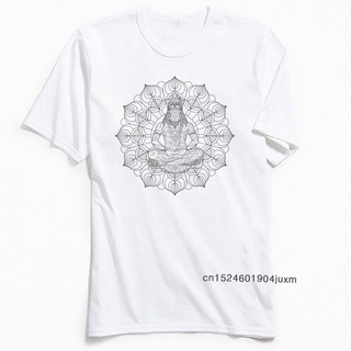 ใหม่ เสื้อยืดลําลอง ผ้าฝ้าย 100% แขนสั้น คอกลม พิมพ์ลาย SHIVA MANDALA คุณภาพสูง สําหรับผู้ชาย คู่รักS-5XL