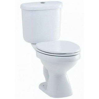 สุขภัณฑ์นั่งราบ สุขภัณฑ์ 2 ชิ้น C1480NEW 6L สีขาว สุขภัณฑ์ ห้องน้ำ TWO PIECES TOILET C1480NEW 6L WHITE