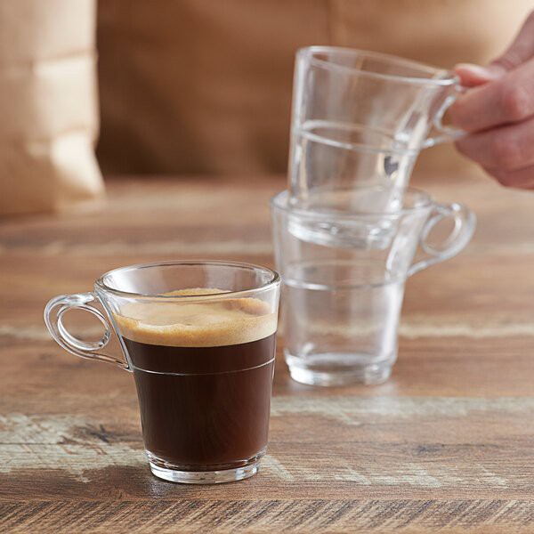 Duralex แก้วกาแฟ Espresso รุ่น Caprice Clear Cup ขนาด 9cl (แยกจานรอง)