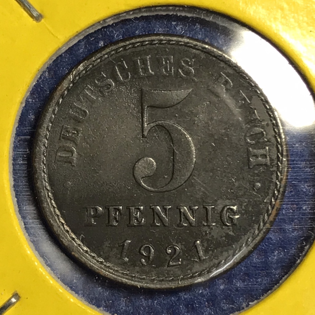 No.14887 ปี1921E เยอรมัน 5P  เหรียญต่างประเทศ เหรียญหายาก เหรียญสะสม ราคาถูก