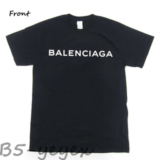 พร้อมส่ง ขายดี Gildan เสื้อยืดลําลอง แขนสั้น พิมพ์ลายโลโก้ Balenciaga008 สีดํา สําหรับผู้ชาย ผู้หญิง 2022S-5XL