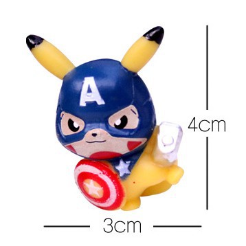 ▼[Pikachu Hero] ตุ๊กตาฟิกเกอร์ Figure Model Pikachu พิคาจู ฮีโร่มาร์เวล Marvel การ์ตูน โมเดล ขนาดประมาณ 3*4ซม.