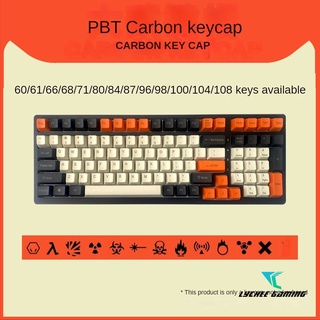 ชุดปุ่มกดคีย์บอร์ด PBT คาร์บอน แบบหนา ขนาดใหญ่ รองรับ 61 68 84 98 100 คีย์ ikbc cherry pirate ship lychee g66 g80 nj80 I75 rk84 rk100 rk98 cherry 3800 cherry 3000