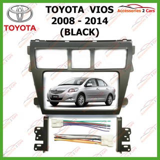 หน้ากากเครื่องเล่น TOYOTA VIOS BLACK 2DIN ปี2008 รหัส NV-TO-101