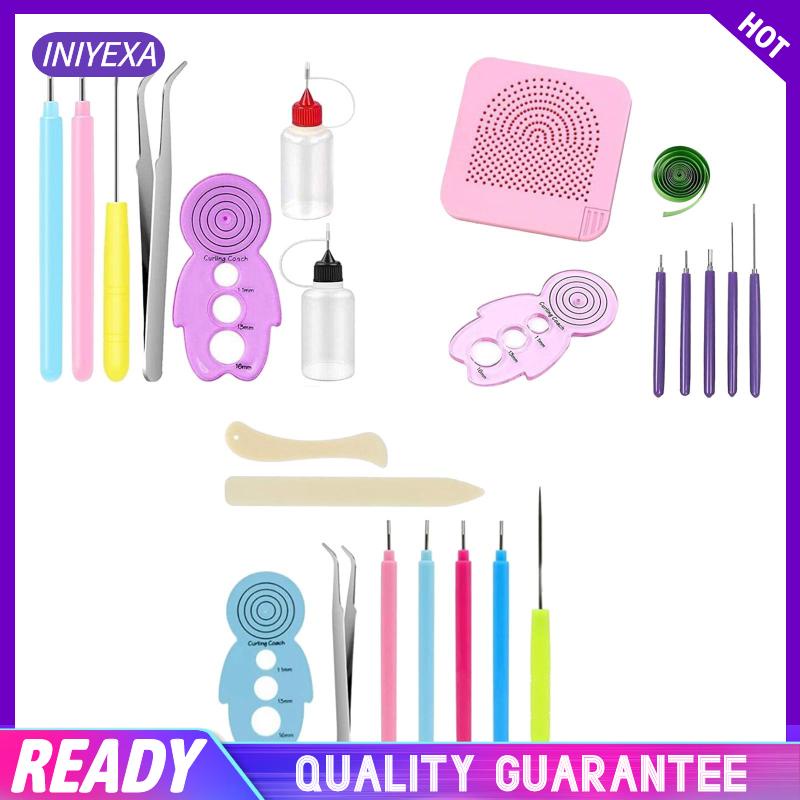[iniyexa]เครื่องมือกระดาษ Quilling ปากกาดัดผมม้วนตามหลักสรีระศาสตร์สําหรับทําการ์ดงานฝีมือ