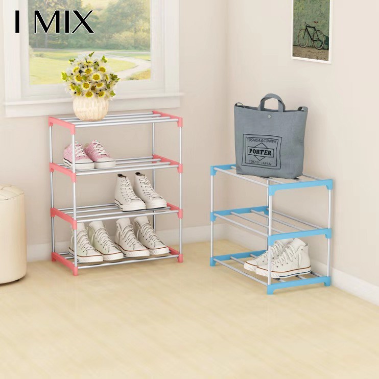 I MIX S202 ชั้นวางรองเท้าสแตนเลส โครงสร้างแข็งแรง ที่วางรองเท้า รุ่น DSR 3ชั้น/4ชั้น