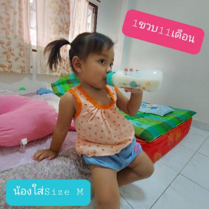 💗 เสื้อคอกระเช้าเด็กผู้หญิง 3 เดือนถึง 5 ขวบ (S-XL) น่ารักมากๆ - รูปที่ 2