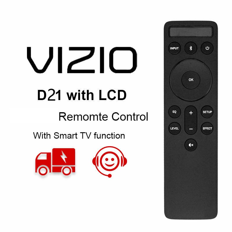 VIZIO D21 210302 V1.1 Soundbar รีโมทคอนโทรล Vizio Backlit Display 2.1 Sound Bar รีโมทคอนโทรล V21-H ใ