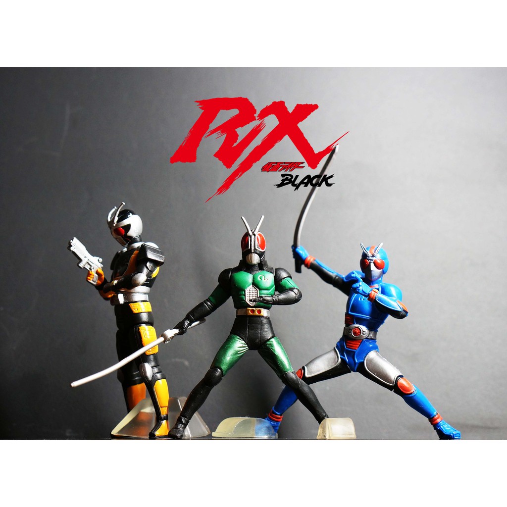 Bandai HG Kamen Rider Showa Black RX roborider Biorider เหมา 3 กาชาปอง คาเมนไรเดอร์ Kamen Rider Gash