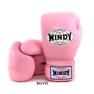 Windy Boxing Gloves BGVH Pink 8,10.12,14,16 oz. นวมซ้อม มวยไทย วินดี้ ชมพู เมจิคเทป หนังแท้จากโรงงาน ผลิตในประเทศไทย