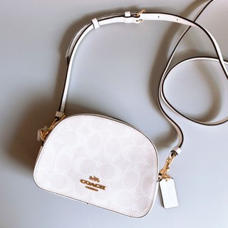 🦋พร้อมส่ง🦋 กระเป๋าสะพาย COACH 2628 MINI SERENA CROSSBODY IN SERENA CROSSBODY CANVAS (IMRFF) สี : IM/CHALK/GLACIERWHITE