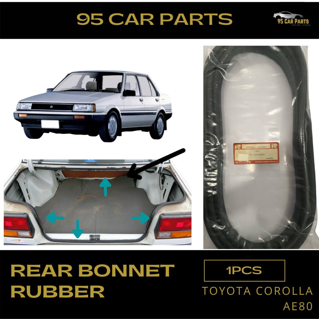 ยางฝากระโปรงหลัง Toyota Corolla AE80, EE90, EE92, KE70, AE111, AE101 (ICHIKAWA) Bonet Belakang ยางบู