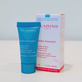 ครีมบำรุงผิวหน้าเติมน้ำให้ผิว  Clarins Hydra - Essentiel Moisturizes &amp; Quenches Light Cream 5 ml .