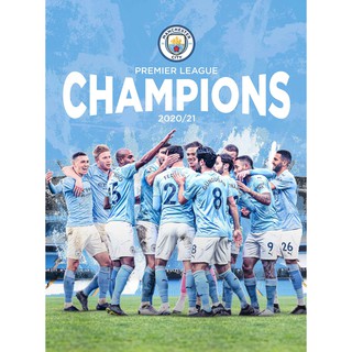 โปสเตอร์ แมนเชสเตอร์ซิตี้ Manchester City Mancity Champions 2020/21 แชมป์ poster โปสเตอร์ฟุตบอล ตกแต่งผนัง รูปแต่งห้อง