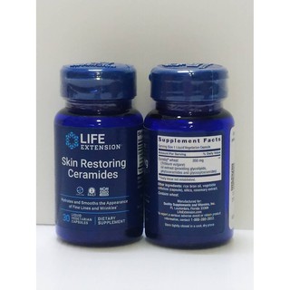 🔥Life Extension Skin Restoring Ceramides 30 Liquid Vegetarian Capsules(ผิวชุ่มชื้นลดเรือนริ้วรอย)🔥(exp.05/25)