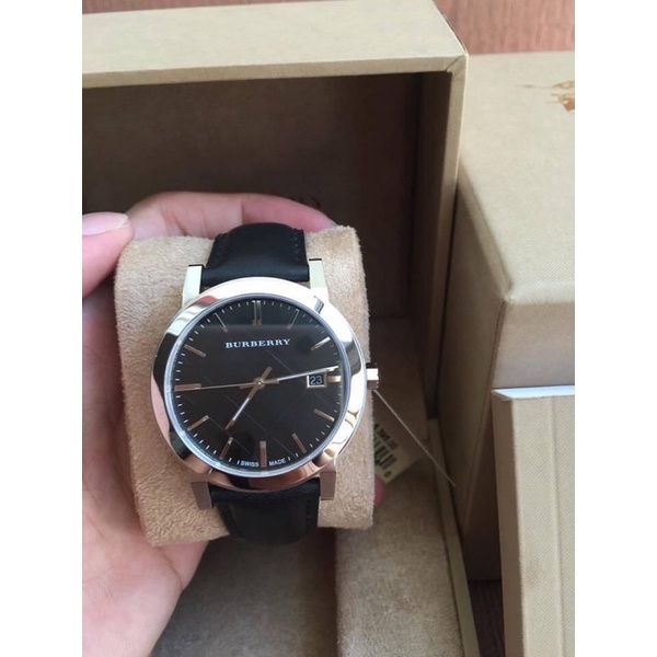 Burberry นาฬิกาข้อมือผู้ชาย The City Black Dial Black รุ่น BU9009 ของแท้ 100%