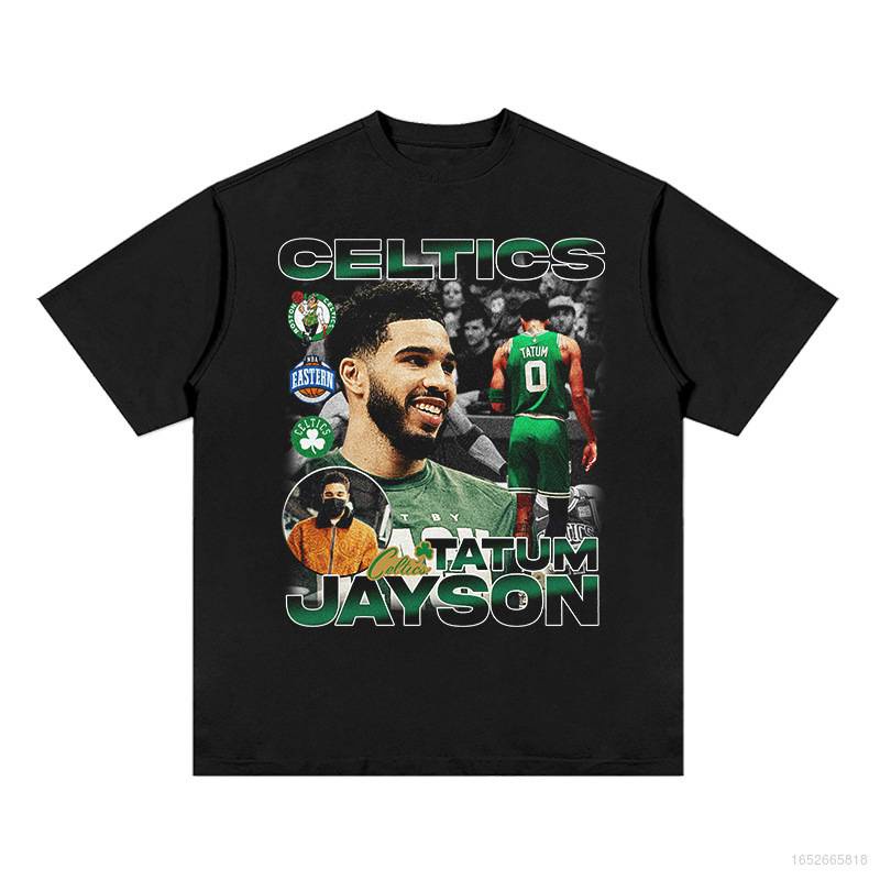 เสื้อยืดคอกลม แขนสั้น พิมพ์ลาย Jason NBA star Tatum พลัสไซซ์ สําหรับผู้ชาย และผู้หญิง