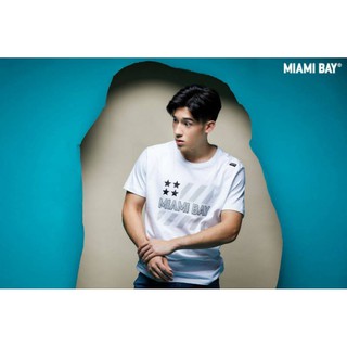 Miami Bay เสื้อยืดชาย รุ่น Split สีขาว