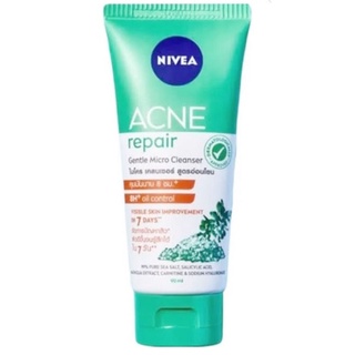 NIVEA Foam โฟมล้างหน้า นีเวีย แอคเน่ เจนเทิล ไมโคร serum สูตรอ่อนโยน ผิวมี สิว