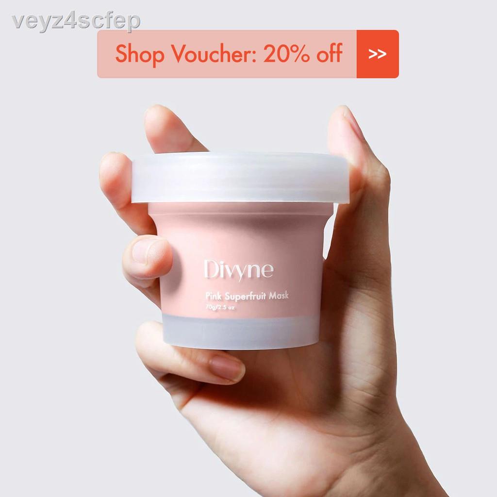 ◄✗№Divyne (ดิไวน์) มาส์กลดสิว รักษาสิว และ สิวอุดตัน 70g. Pink Superfruit Mask For Acne & Redness 70