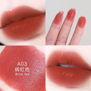 Q.21 HLLRลิปสติก 3.2g สีพีช แดงก่ำแดง ส้ม อิฐ เพิ่มความชุ่มชื้นเครื่องสำอาง Lipstick-9019 Q.21