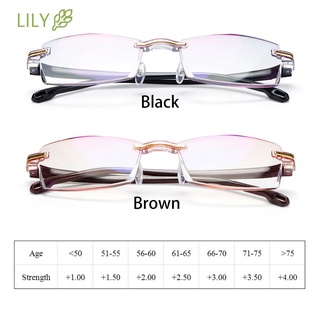 Lily Ultralight Rimless Reading Glasses Anti Blue Light Radiation Computer Presbyopia Glasses Readers Eyeglasses 1.0 To 3.0 Degree