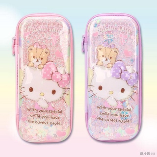 ☄เตรียมจัดส่งa☄กล่องใส่ปากกา Hellokitty กล่องเครื่องเขียนนักเรียนประถมกล่องดินสอสาวน่ารัก ๆ เวอร์ชั่นเกาหลีของกระเป๋าดิน