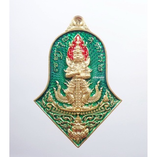 หลวงพ่ออิฏฐ์ วัดจุฬามณี ท้าวเวสสุวรรณ เทวาประทานทรัพย์สินเจริญดี อุปถัมถ์ ลงยา (KP799)
