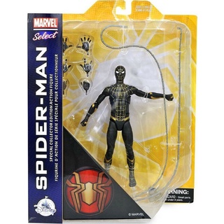 Diamond Select Marvel Toys Select Spider Man Black and Gold Suit