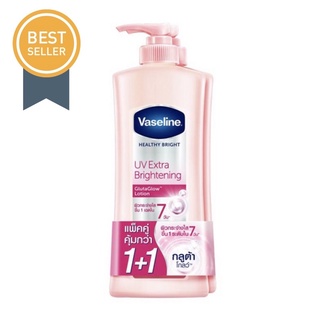 แพ็คสุดคุ้ม !! Vaseline วาสลีน ยูวี เอ็กซ์ตร้า ไบรท์เทนนิ่ง ขนาด 370 มล แพ็ค 2 ขวด