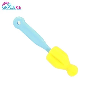 GRACEKIDS แปรงล้างจุกหัวฟองน้ำแบบด้ามจับ หัวฟองน้ำนุ่มไม่ทำเกิดรอย ทำความสะอาดได้อย่างทั่วถึง มีที่สำหรับแขวน