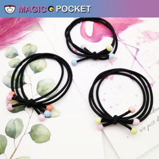 【Magic Pocket】รุ่นคลาสสิกสามในหนึ่ง เครื่องประดับผม หนังยางผูกผม หนังยางรัดผมคุณภาพยืดหยุ่น ZJ003