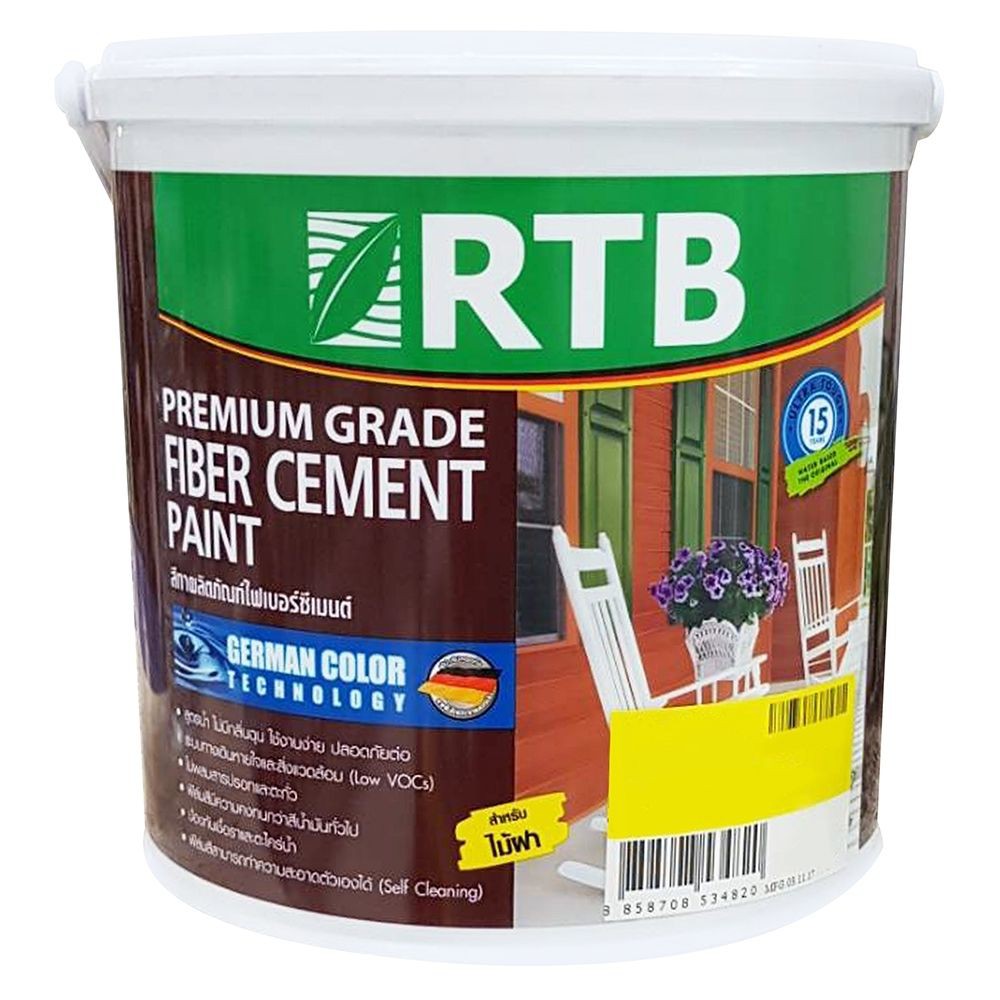 สีทาไม้ฝา RTB FIBER CEMENT PAINT #6103 กึ่งเงา 1 แกลลอน สีน้ำทาไฟเบอร์ซีเมนต์ RTB ผลิตจากอะครีลิคแท้