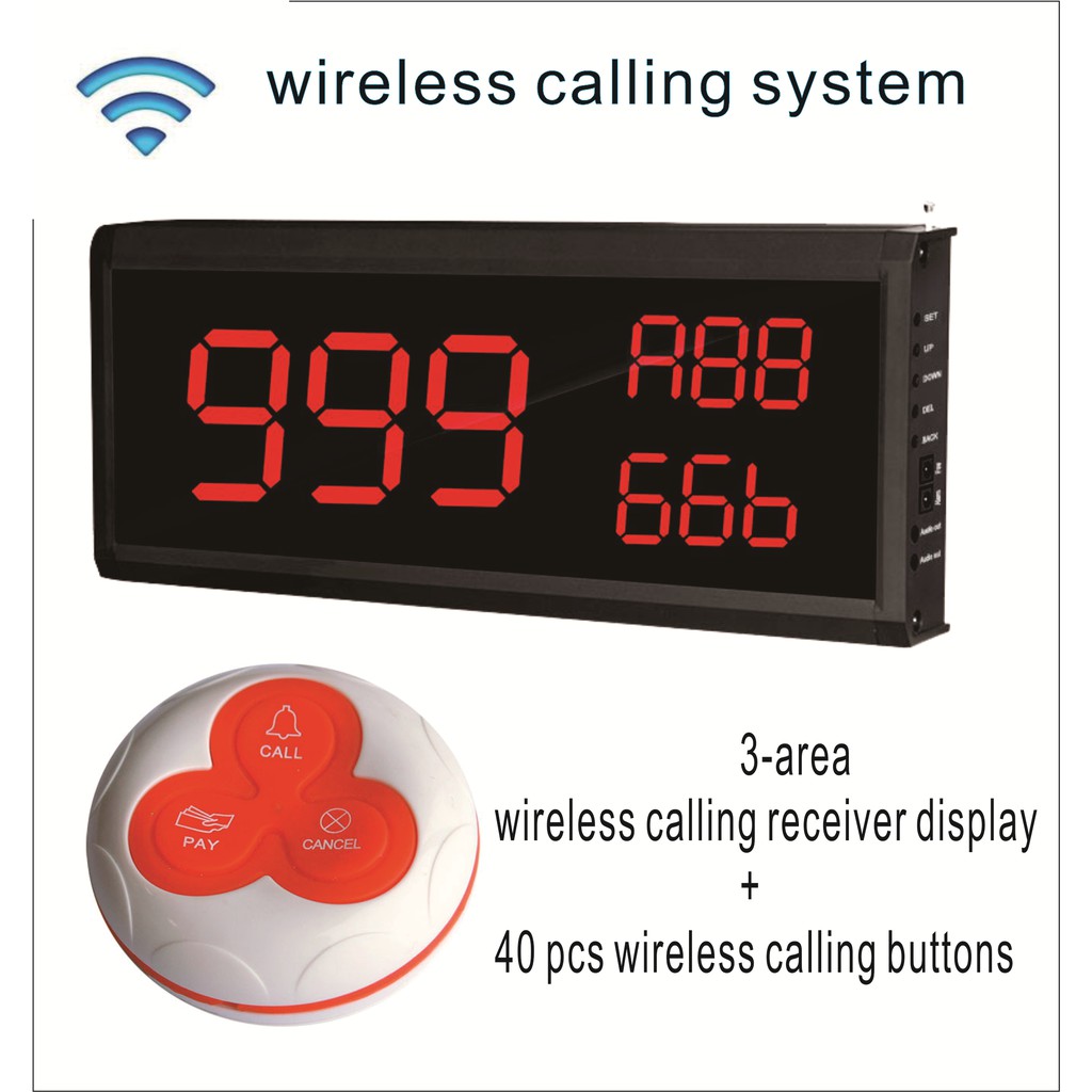 Reataurant Wireless Calling System 40 Desktop Watter Service Calling Button