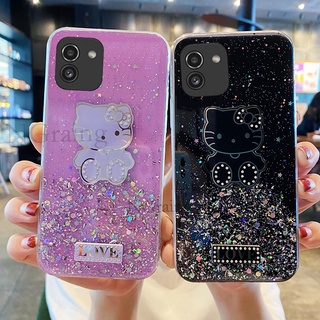 Ready Stock เคสโทรศัพท์มือถือ Samsung Galaxy A03 Luxury Starry Sky Soft tpu HELLO KITTY Cover Samsung A03 Housing shell