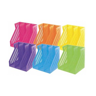 คิวบิซ กล่องใส่เอกสาร 3 ช่อง คละสี Q-Biz Document Box 3 Compartments Assorted Colors