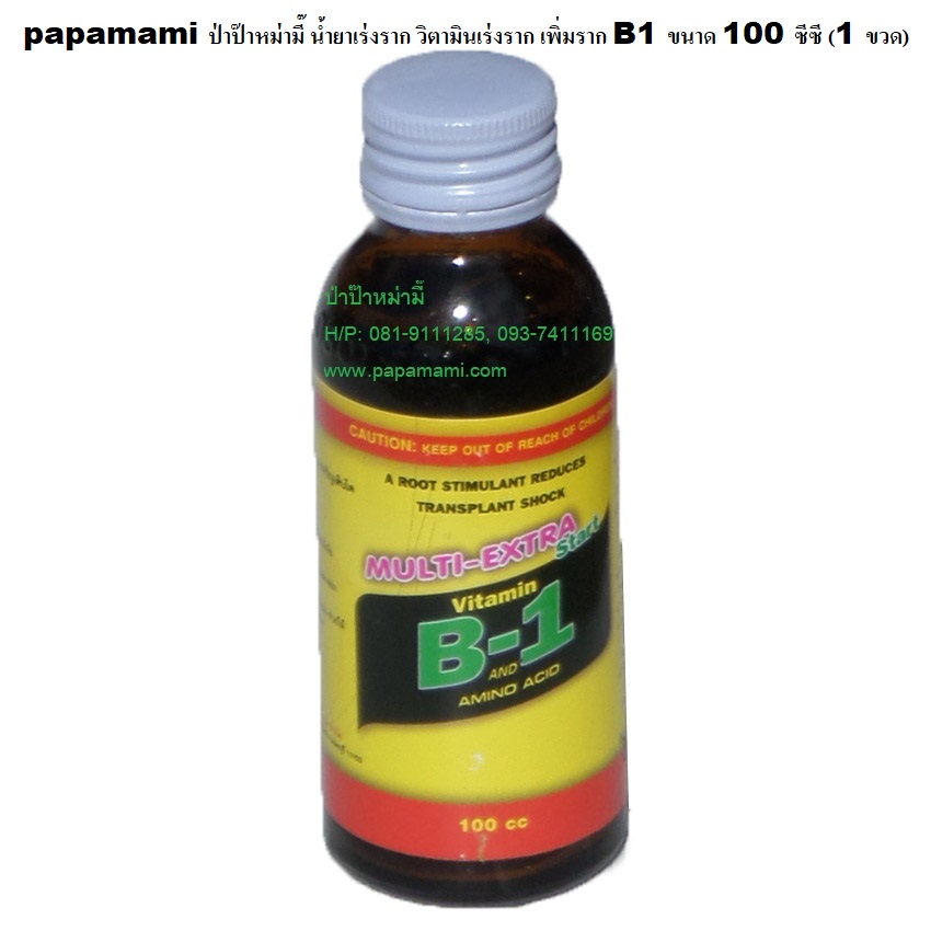 (1-3ขวดx100ซีซี) papamami B-1 บี-วัน น้ำยาเร่งราก IRINMULTI B1 น้ำยาเร่งราก วิตามินเร่งราก เพิ่มราก 