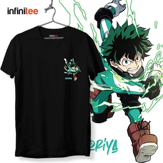 ไม่มีที่สิ้นสุด My Hero Academia Izuku Midoriya Anime Manga Shirt in Black  เสื้อยืด  สำหรับผู้ชาย Women Tops MNL