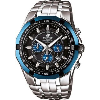 นาฬิกาผู้ชาย casio ระบบอะนาล็อค รุ่น EFR-539D-1A2V（ดำ/น้ำเงิน）