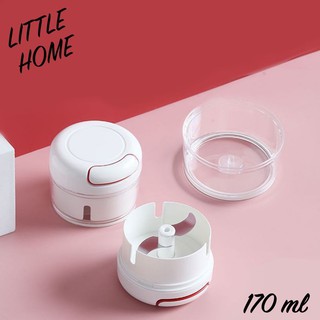 LITTLEHOME 3325 ที่บดกระเทียม เครื่องปั่น บดกระเทียม เครื่องบดสับ ที่ปั่นอาหารแบบดึง ที่บดพริก (A)