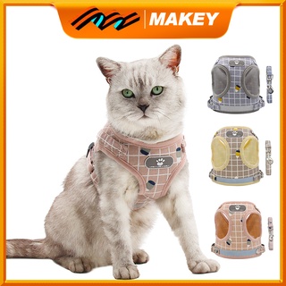 🐾MAKEY สายจูง สายจูงแมว สายจูงสุนัข สายจูงสัตว์เลี้ยง พร้อมส่ง เสื้อกั๊กสัตว์เลี้ยงสะท้อนแสงกลางคืน