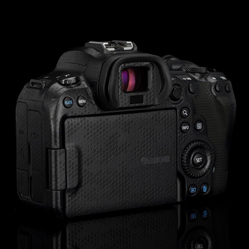 ฟิล์มสติกเกอร์คาร์บอนไฟเบอร์ กันรอยกล้อง 3M รวมทุกอย่าง สําหรับ canon EOS r6 canon r6