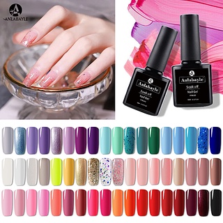 ANLABAYLE Gel Nail Polish 8ml Gel Semi Permanent Varnishes Hybrid Nails Gel For nail art UV LED Base Top Coat Nail Gel Polish